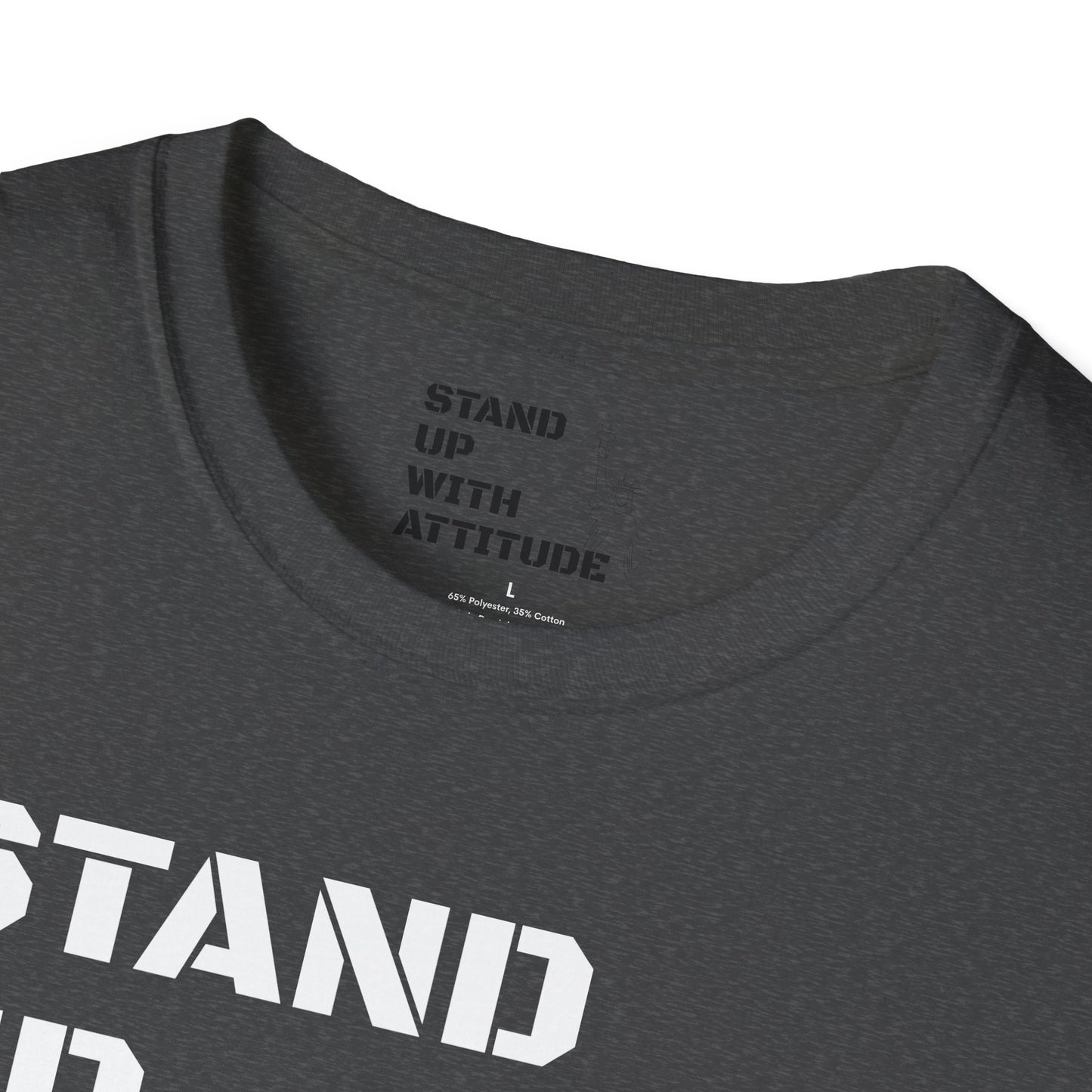 Stand Up With Liberty Justice Attitude in Green Softstyle T-Shirt