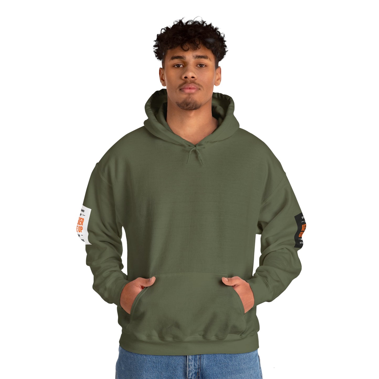 Stand Up Dual Arm Patch Heavy Blend™ Hooded Sweatshirt
