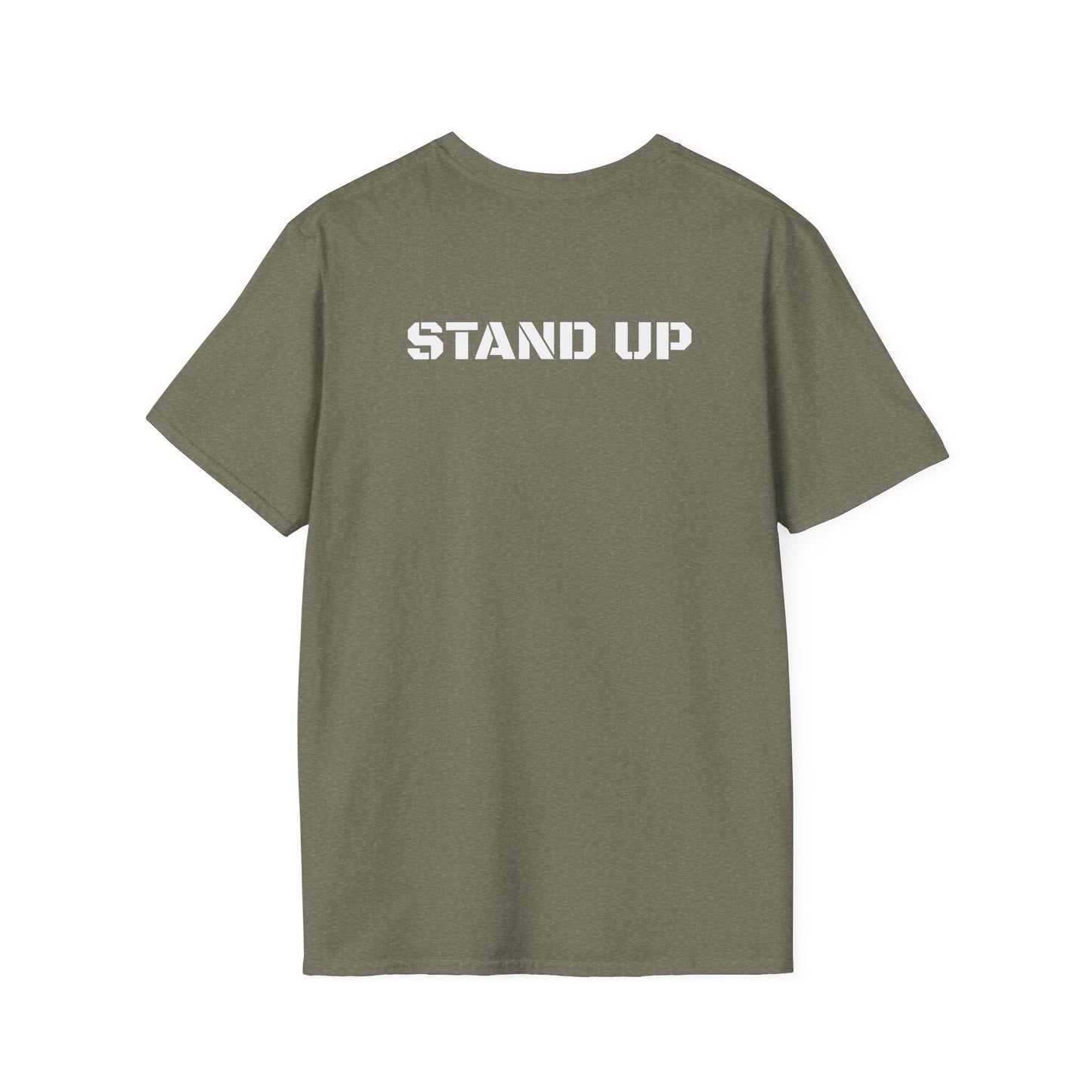 Stand Up With Liberty Justice Attitude in Green Softstyle T-Shirt
