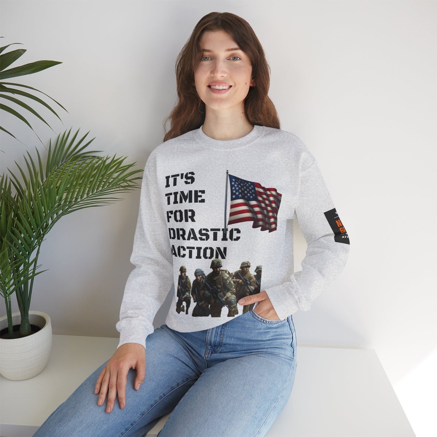 Time For Drastic Action Heavy Blend™ Crewneck Sweatshirt