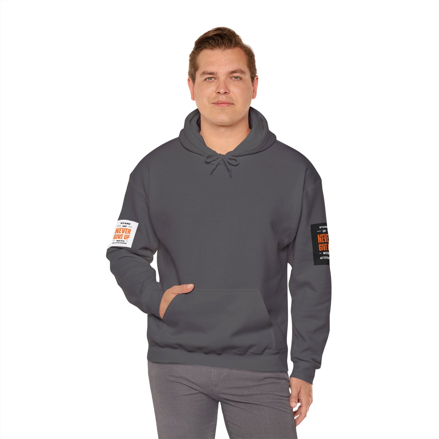 Stand Up Dual Arm Patch Heavy Blend™ Hooded Sweatshirt
