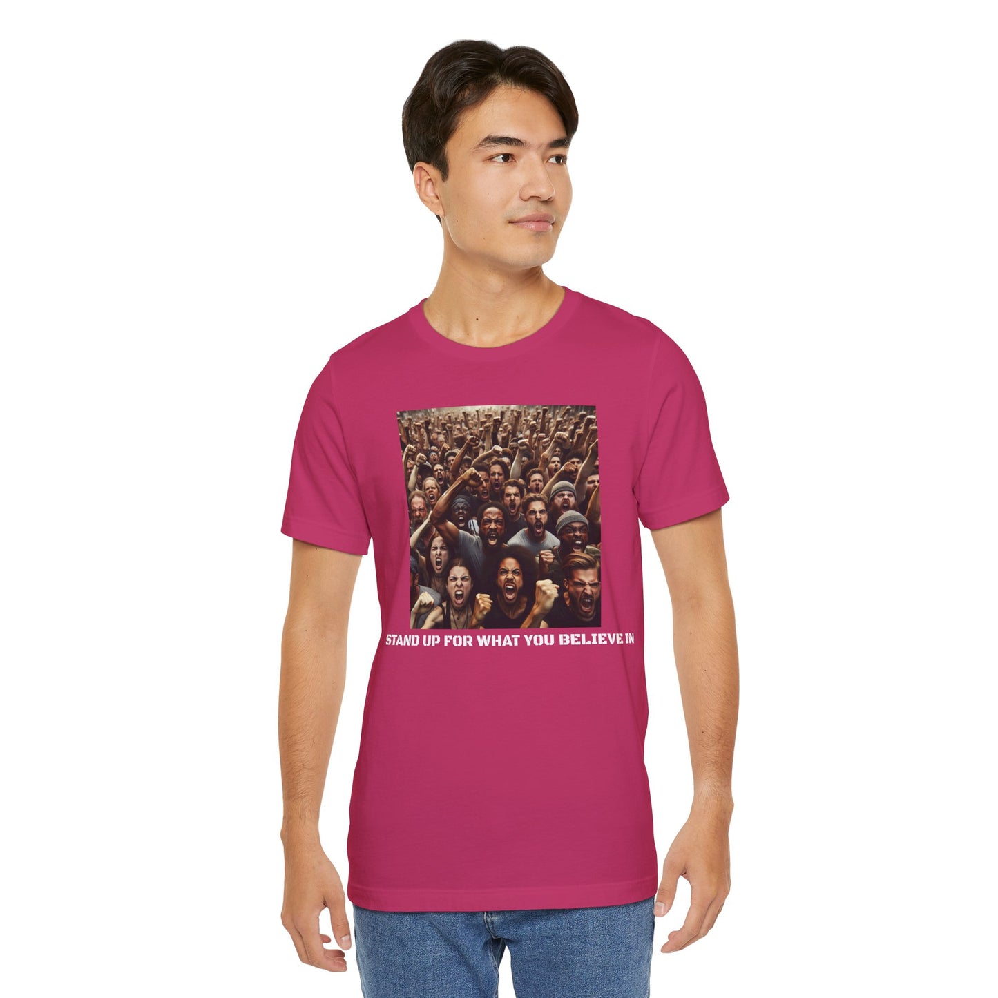 A Crowd Standing Up For What They Believe In Short Sleeve Tee