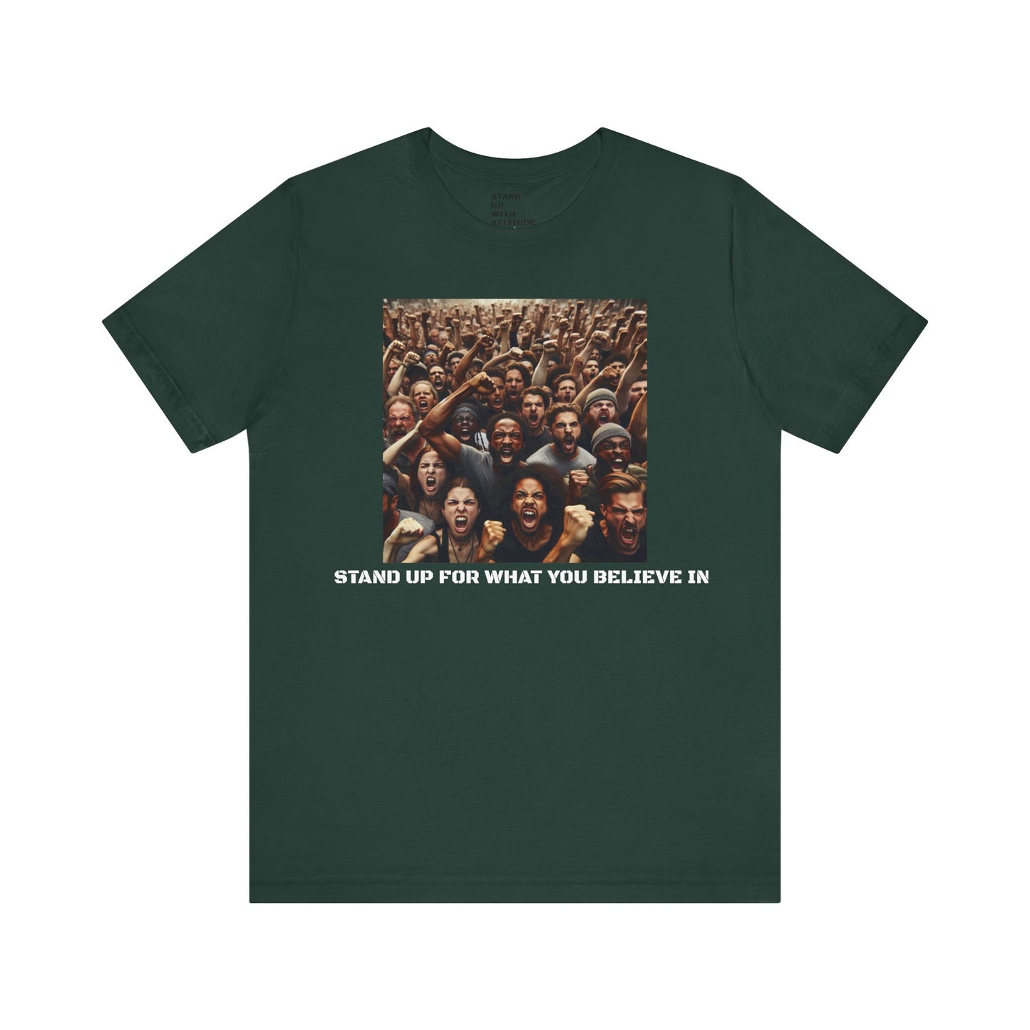 A Crowd Standing Up For What They Believe In Short Sleeve Tee