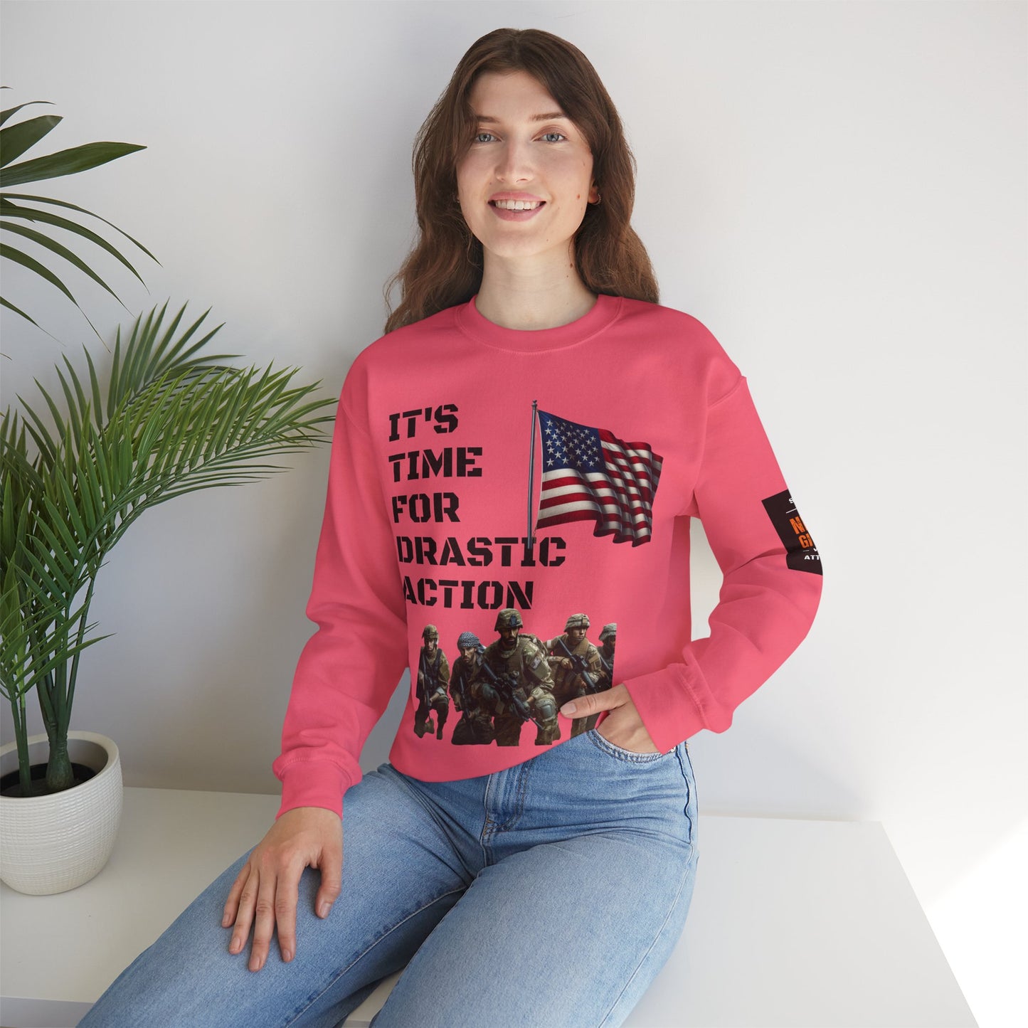 Time For Drastic Action Heavy Blend™ Crewneck Sweatshirt