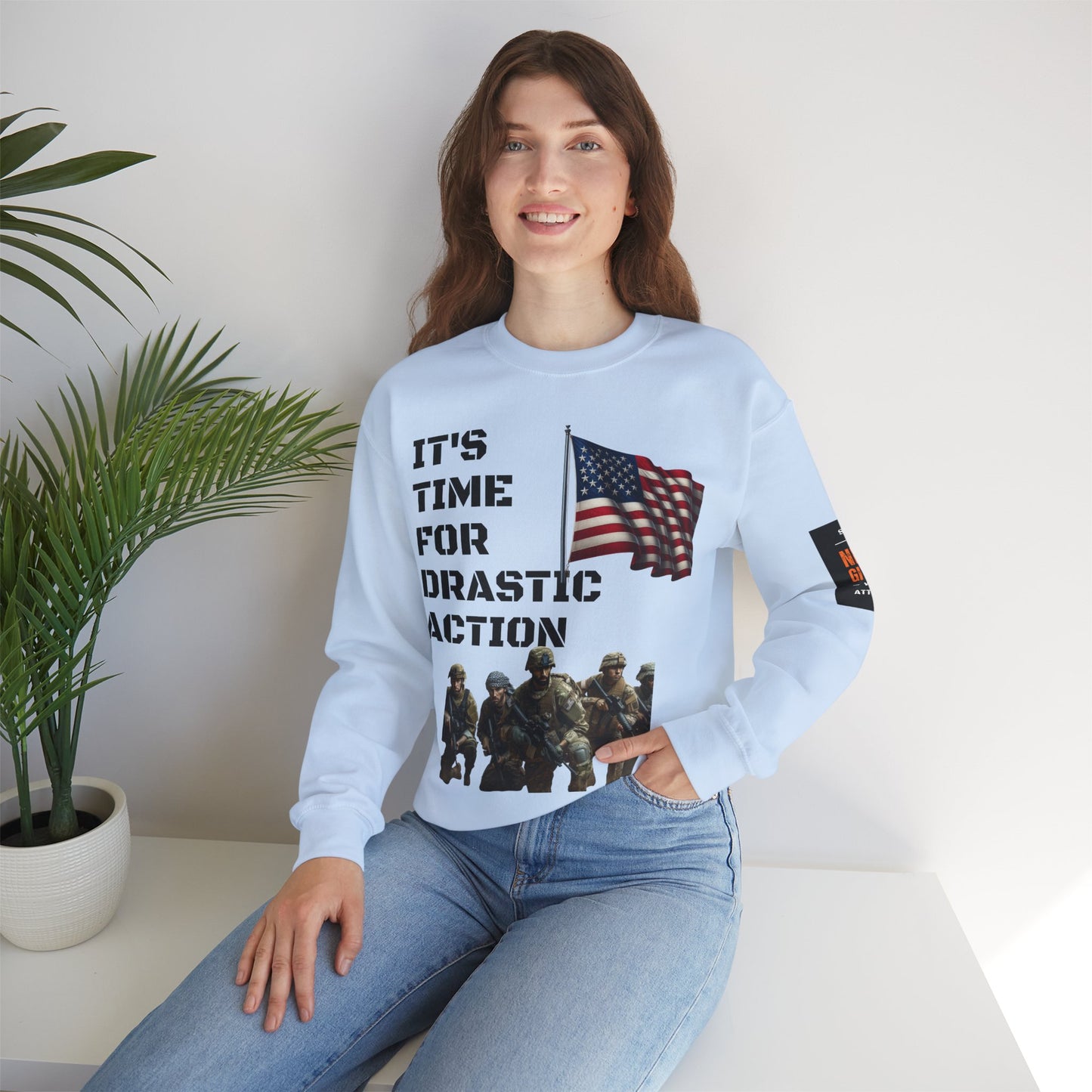 Time For Drastic Action Heavy Blend™ Crewneck Sweatshirt