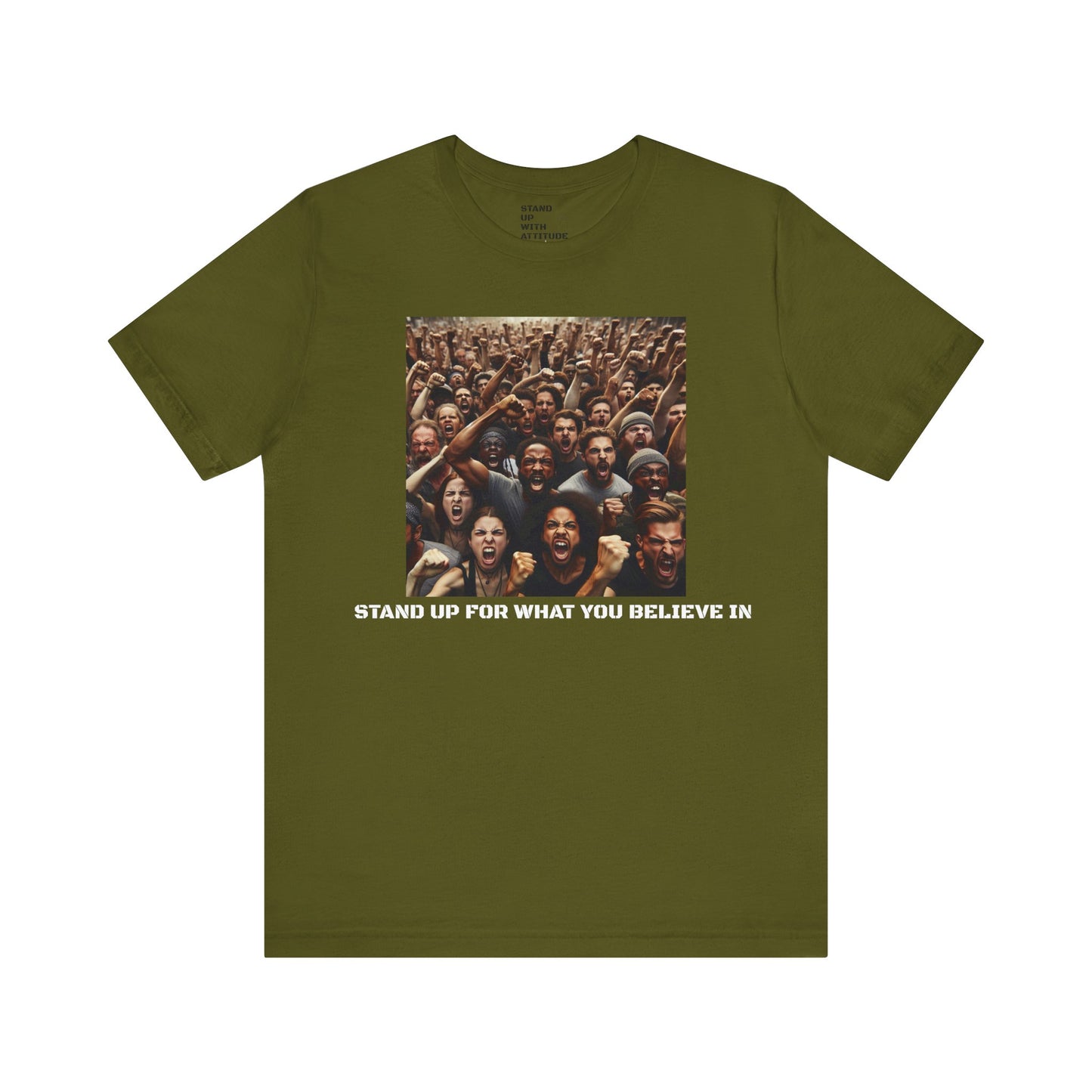 A Crowd Standing Up For What They Believe In Short Sleeve Tee