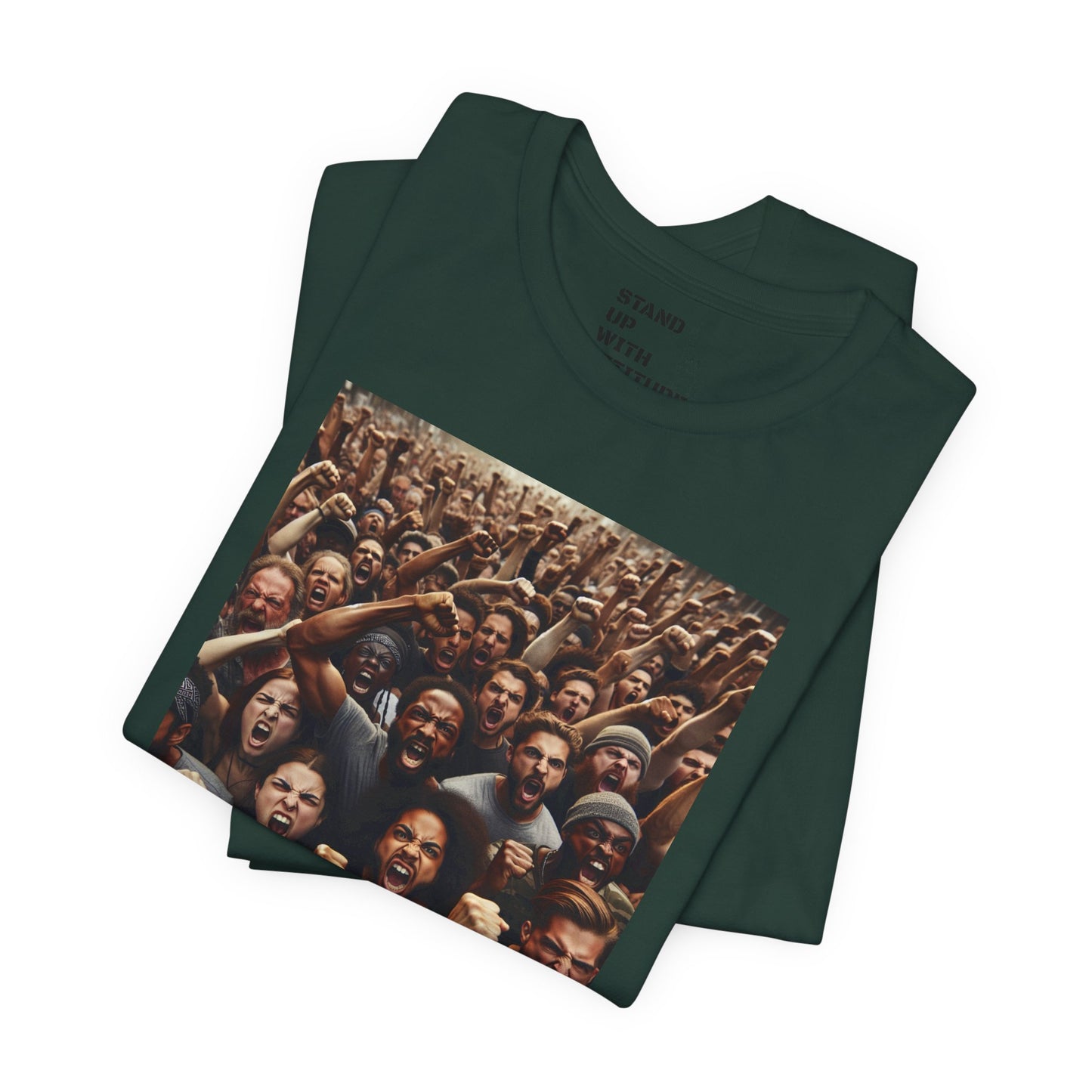A Crowd Standing Up For What They Believe In Short Sleeve Tee