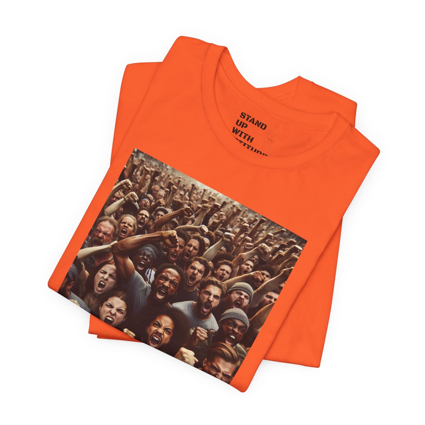 A Crowd Standing Up For What They Believe In Short Sleeve Tee