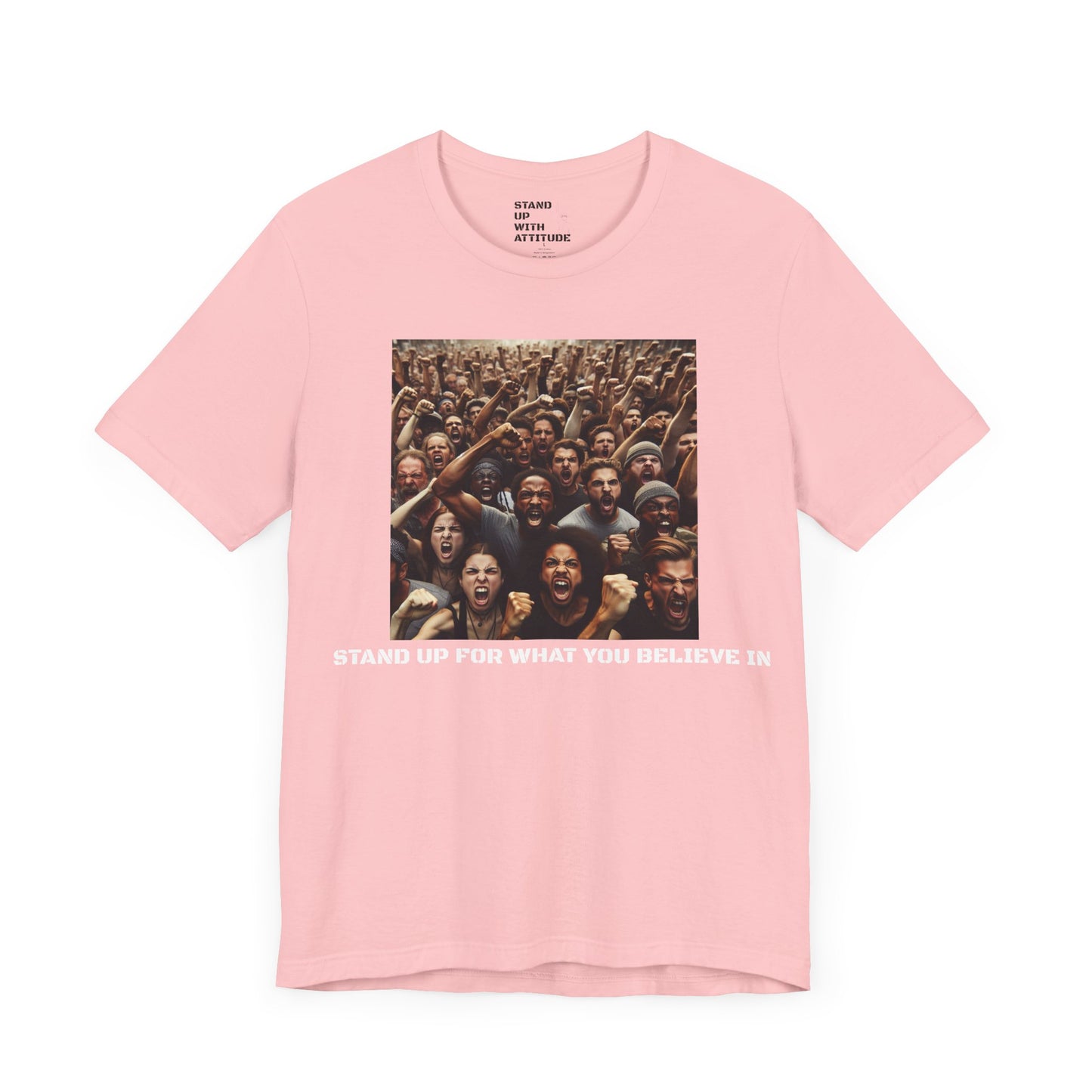 A Crowd Standing Up For What They Believe In Short Sleeve Tee