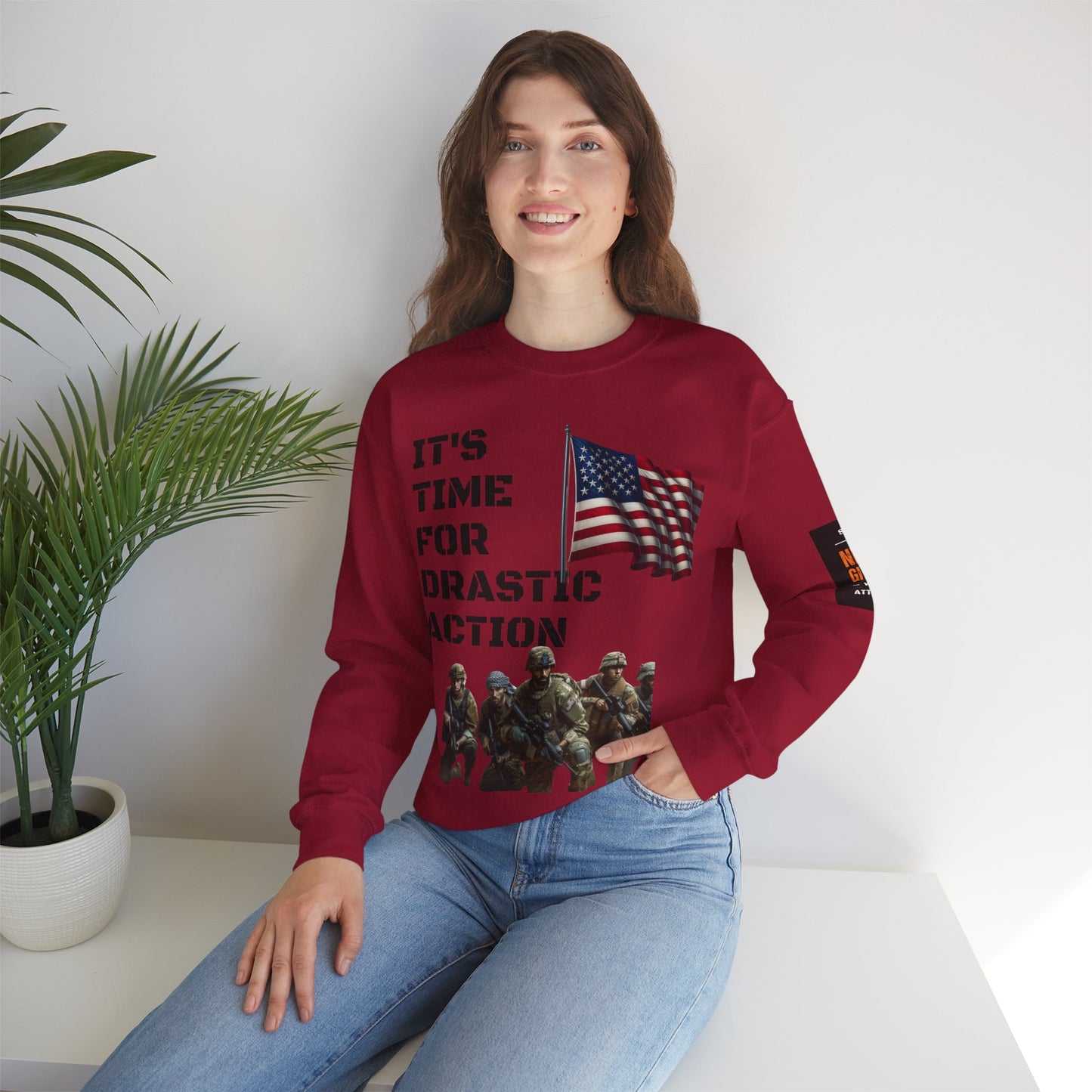 Time For Drastic Action Heavy Blend™ Crewneck Sweatshirt