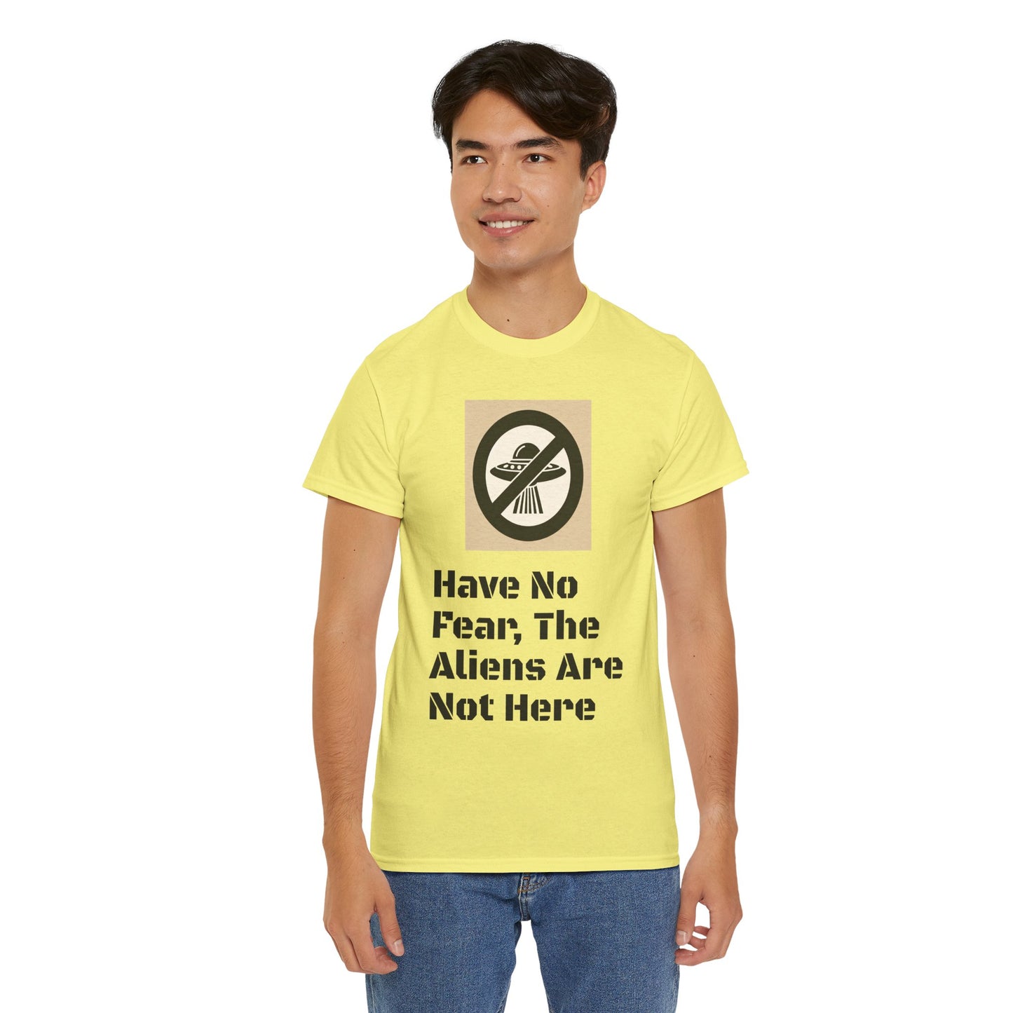 No Aliens Heavy Cotton Tee