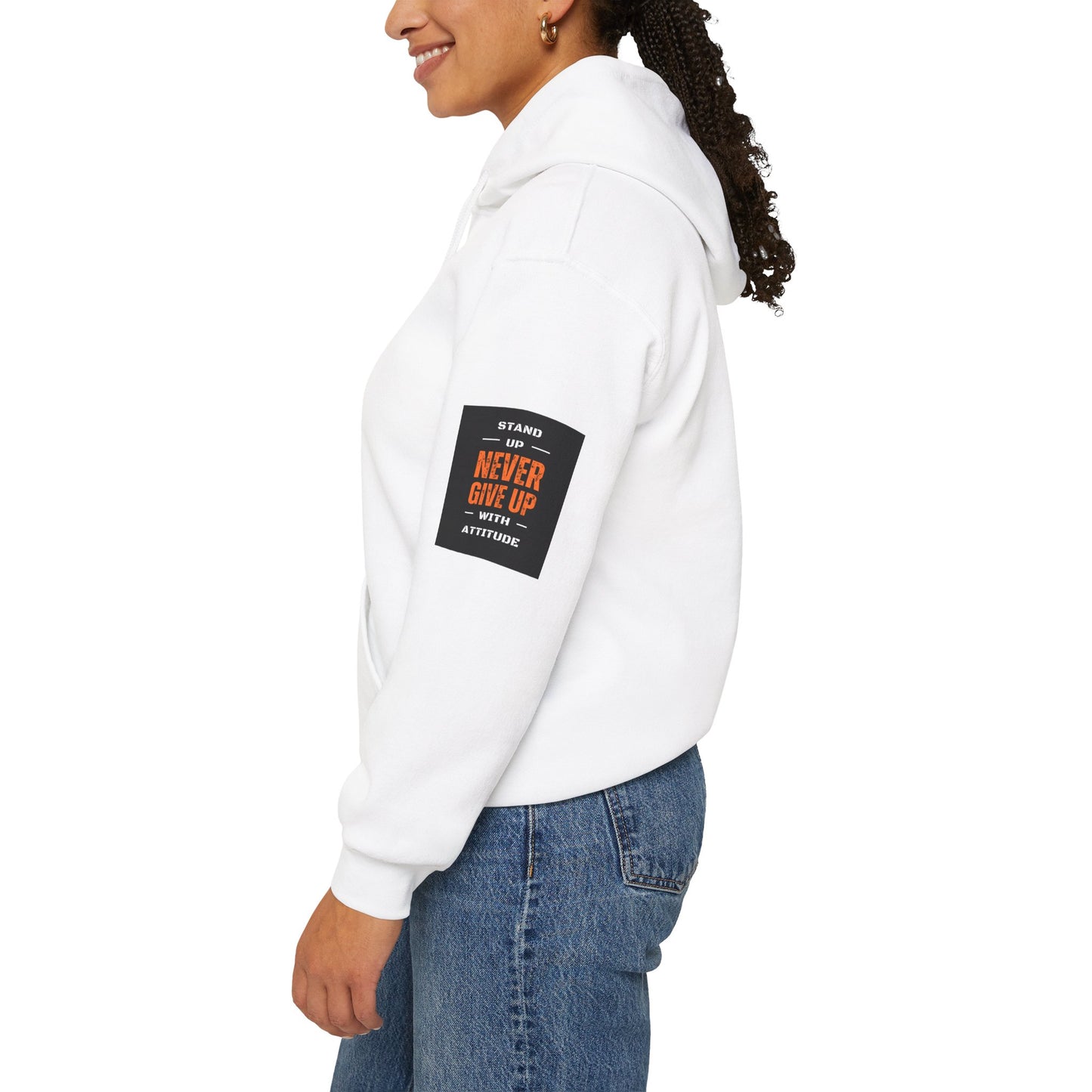 Stand Up Dual Arm Patch Heavy Blend™ Hooded Sweatshirt