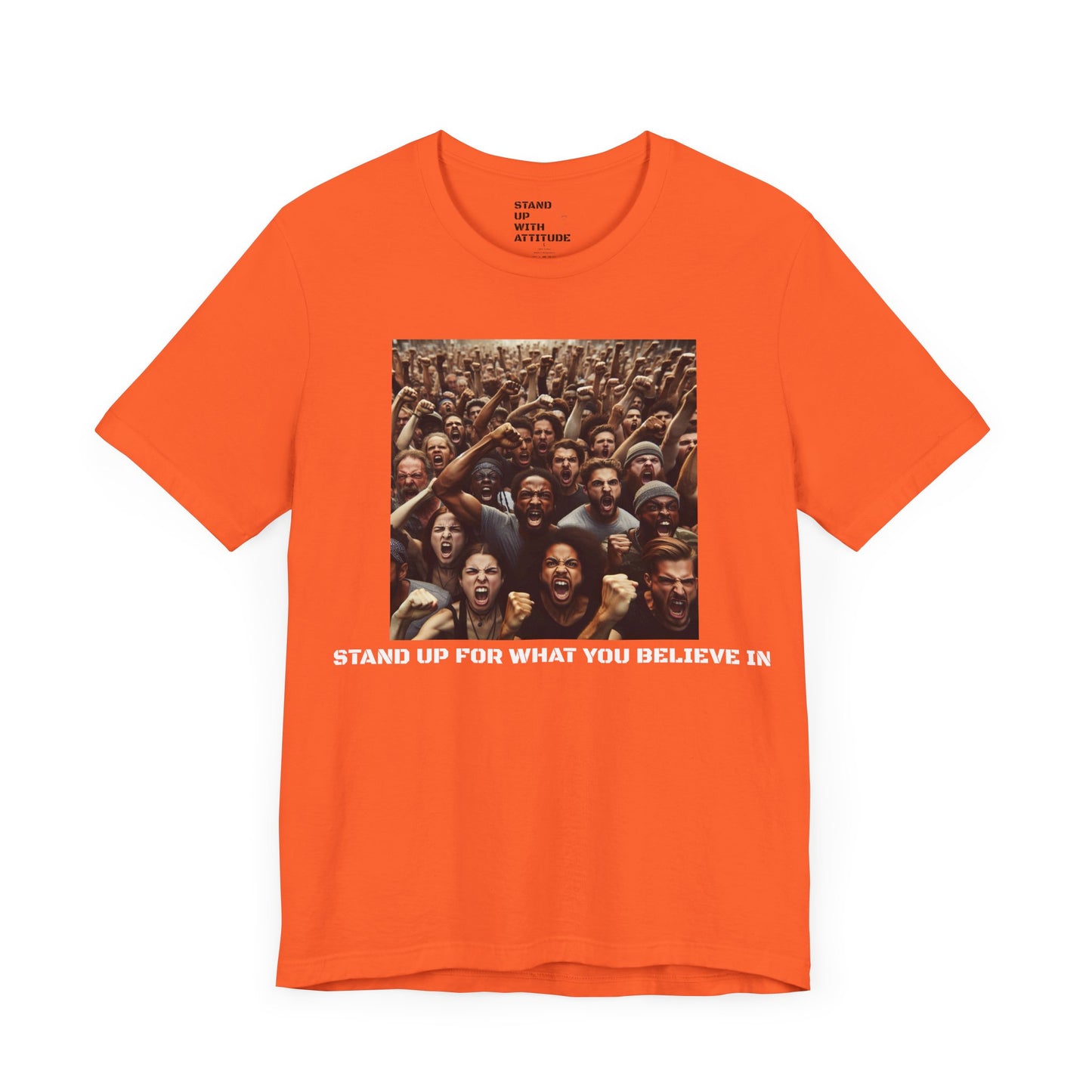 A Crowd Standing Up For What They Believe In Short Sleeve Tee