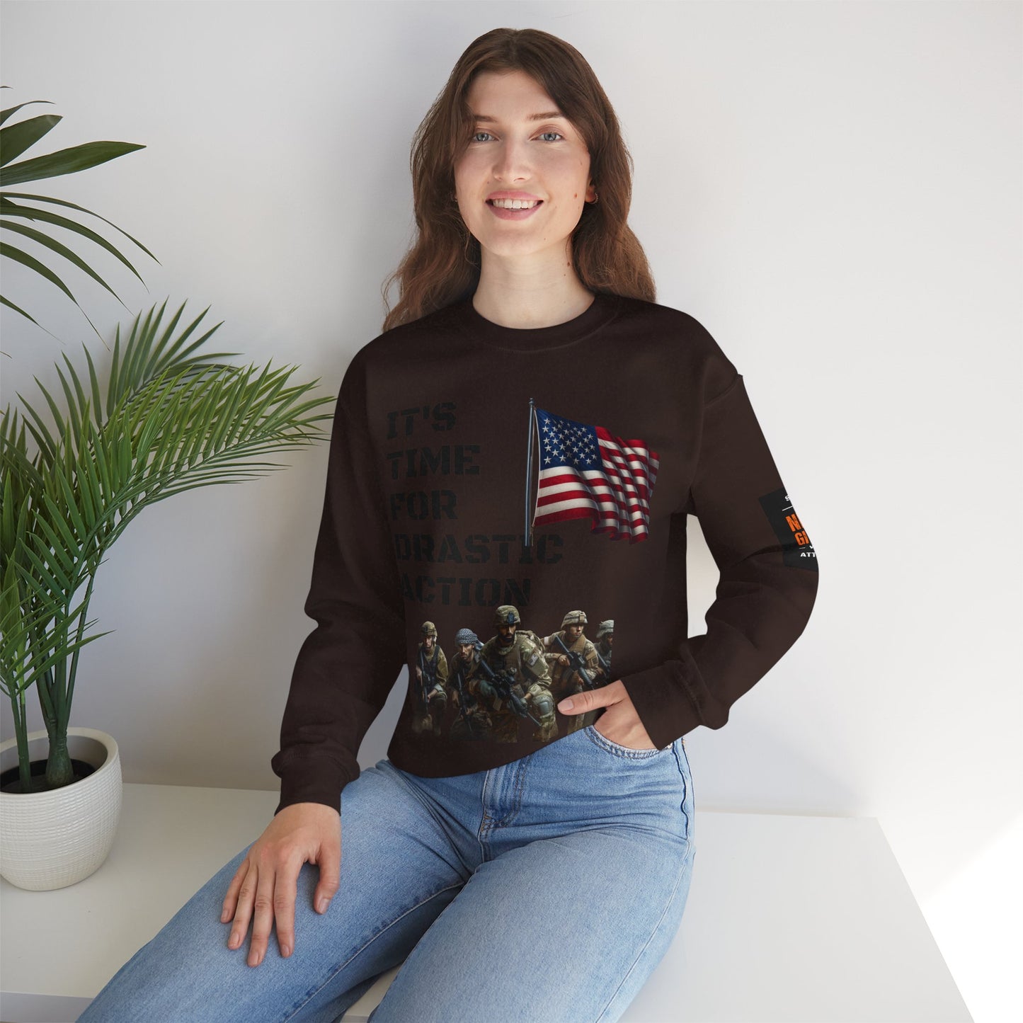Time For Drastic Action Heavy Blend™ Crewneck Sweatshirt