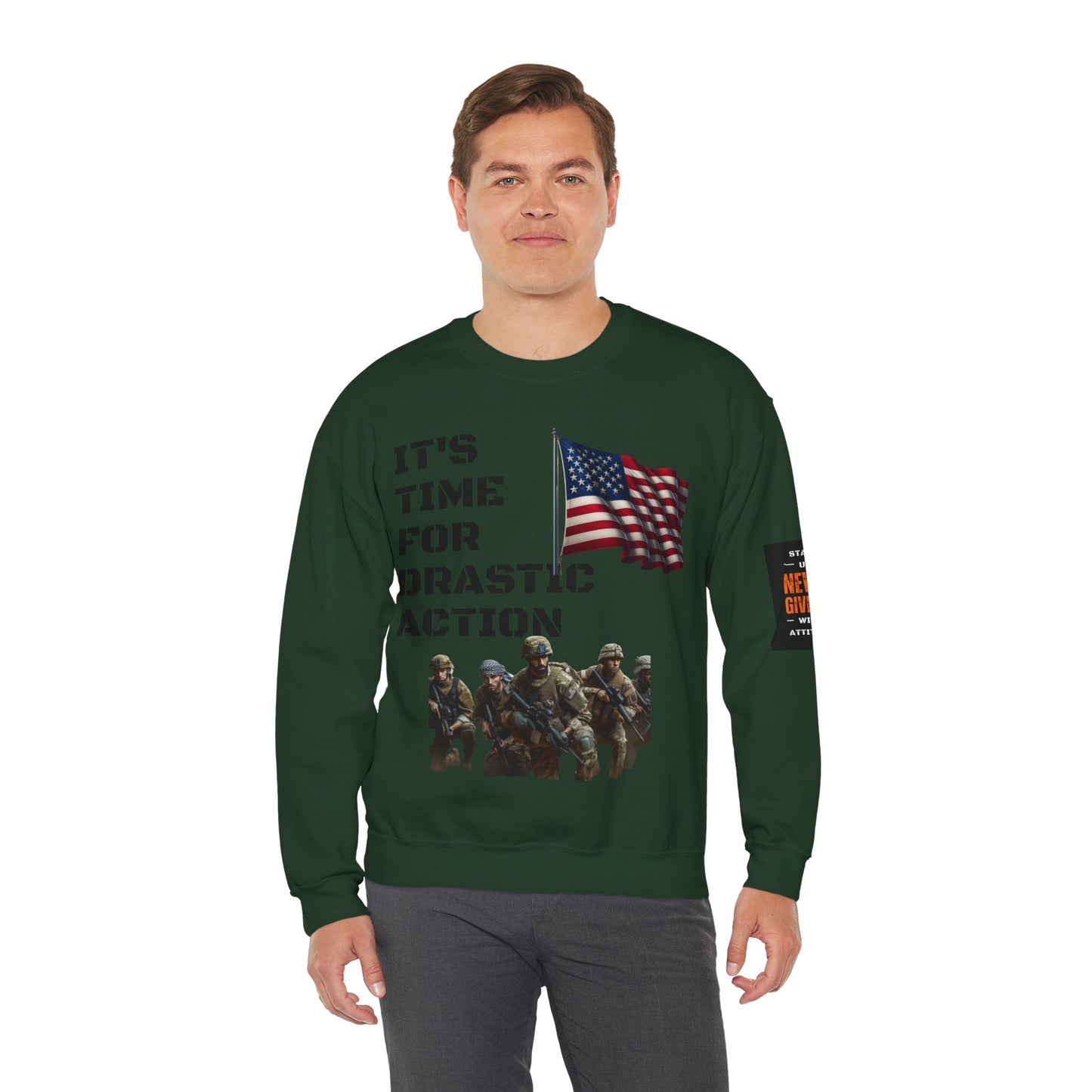 Time For Drastic Action Heavy Blend™ Crewneck Sweatshirt