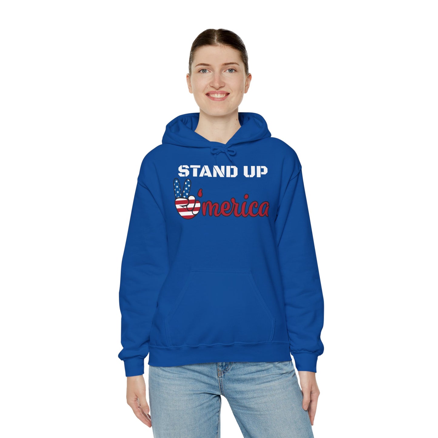 Stand Up America With Attitude Hooded Sweatshirt