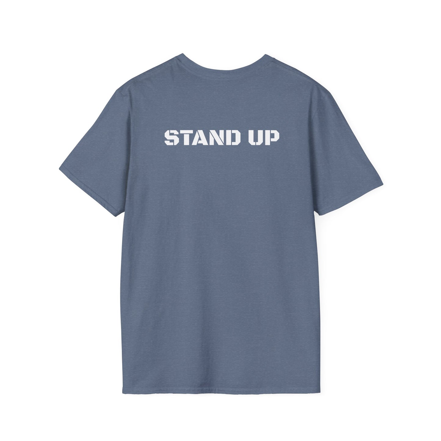 Stand Up With Liberty Justice Attitude in Green Softstyle T-Shirt