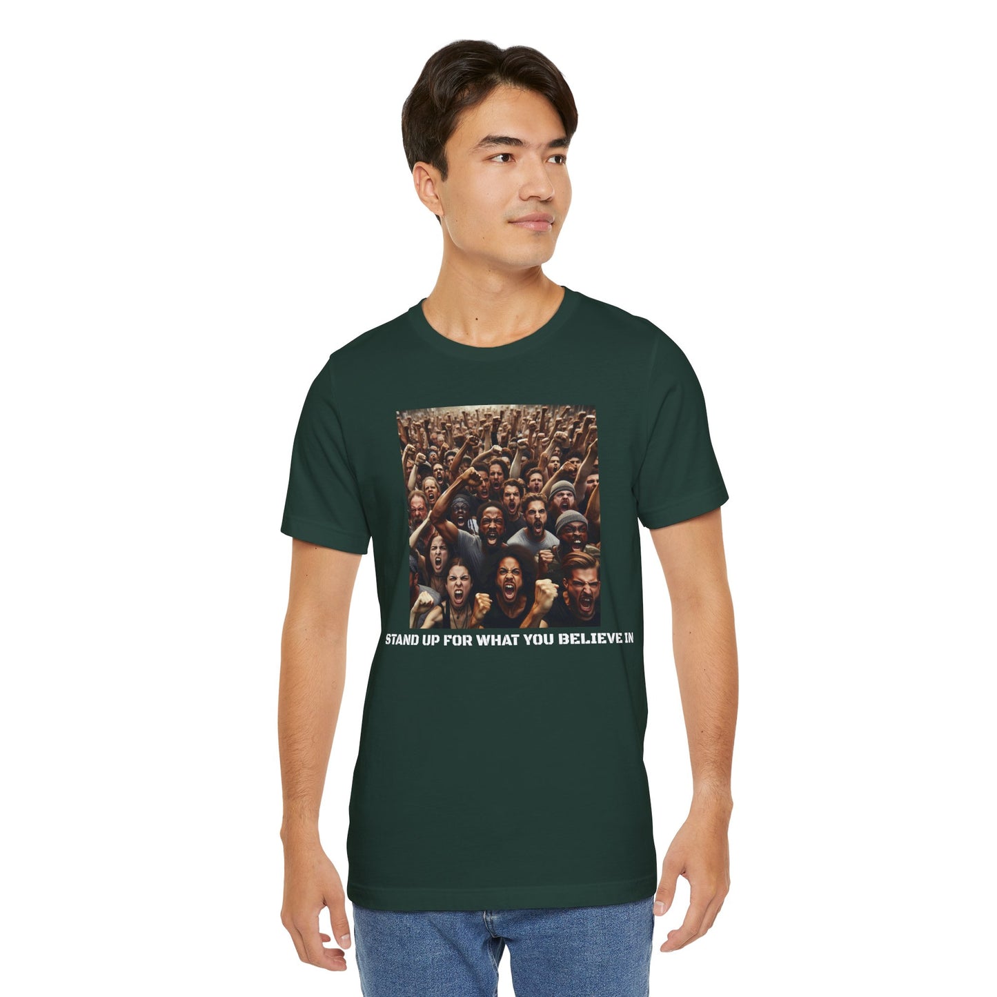 A Crowd Standing Up For What They Believe In Short Sleeve Tee