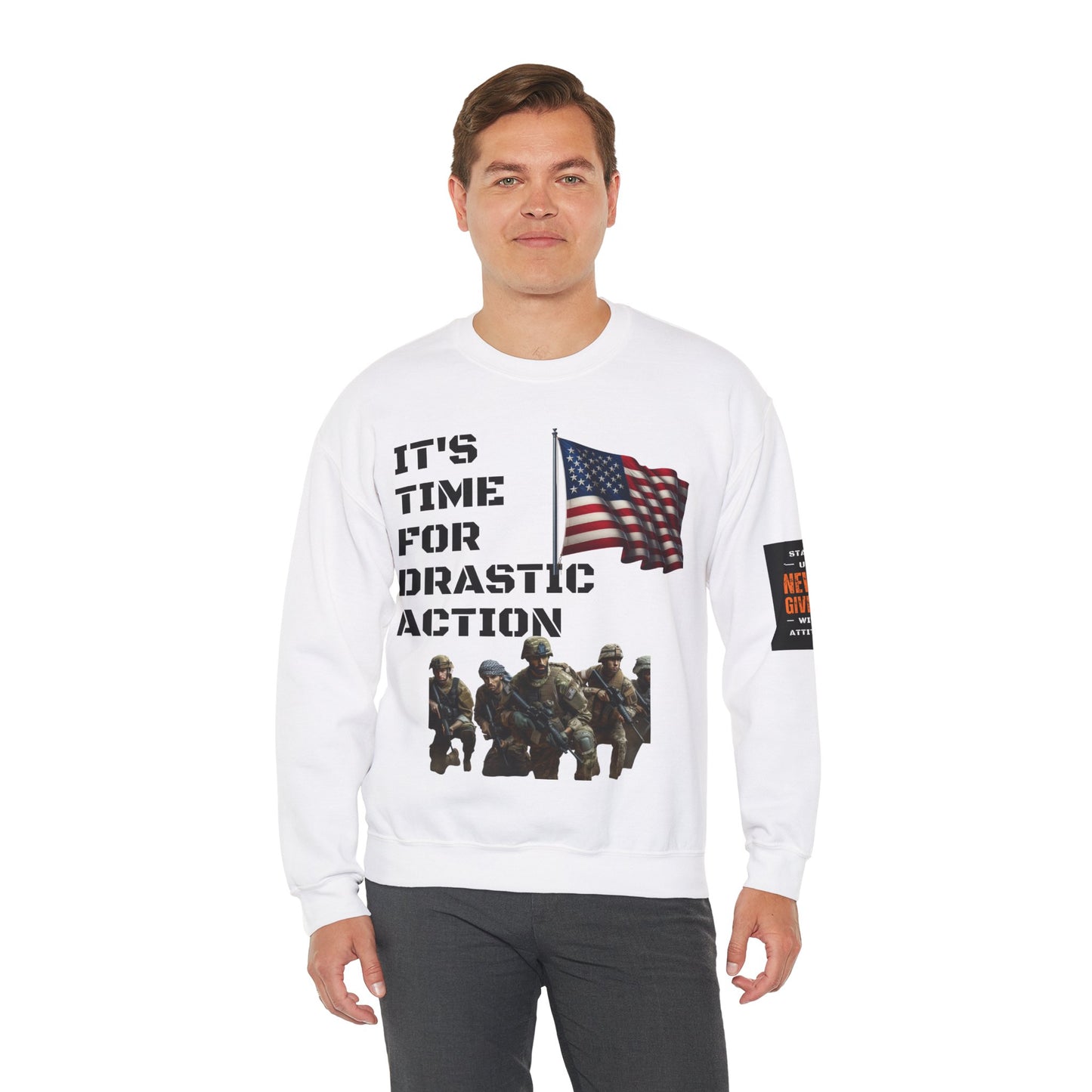 Time For Drastic Action Heavy Blend™ Crewneck Sweatshirt