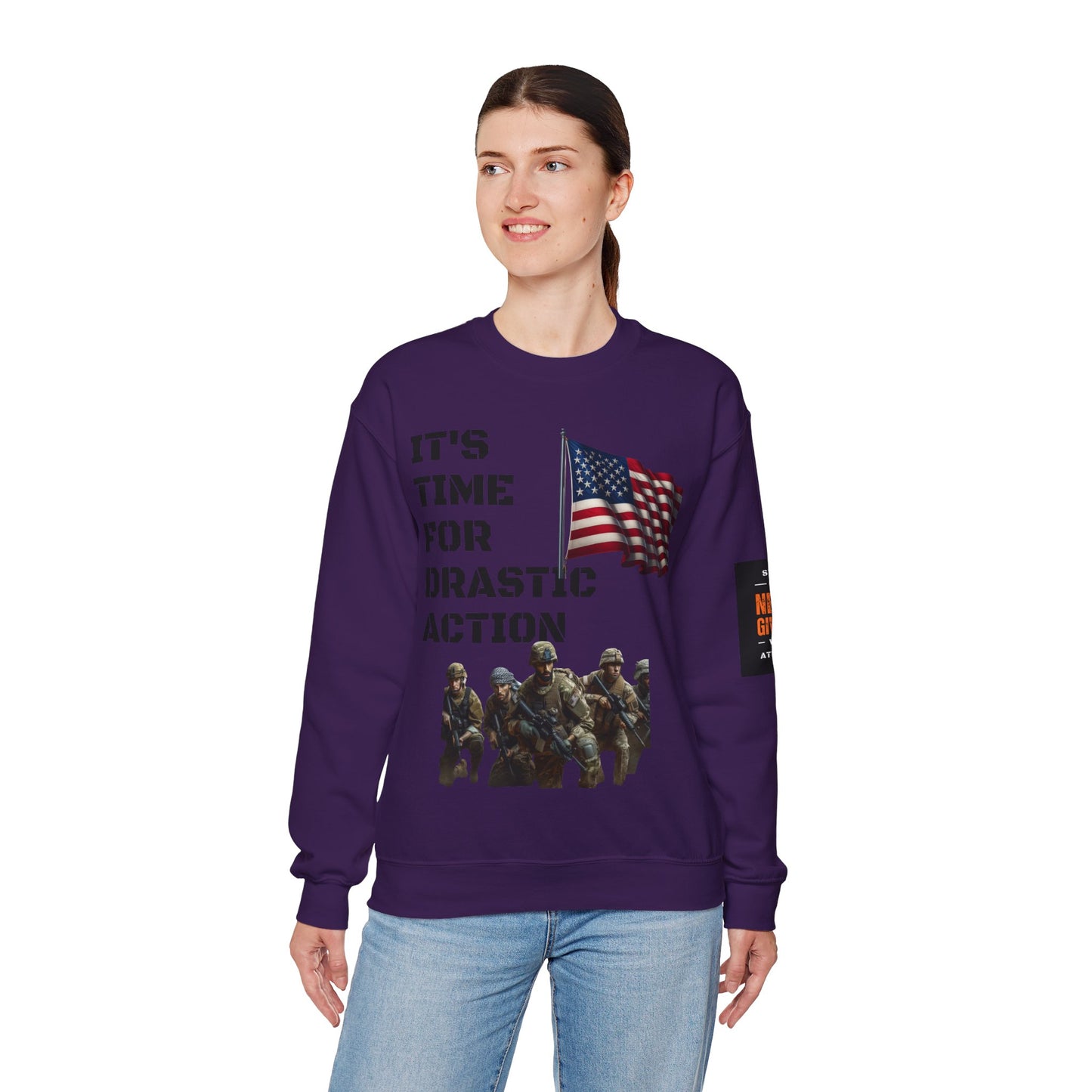 Time For Drastic Action Heavy Blend™ Crewneck Sweatshirt