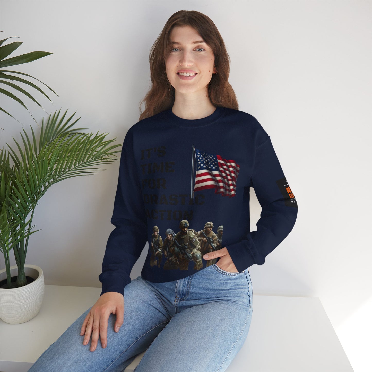 Time For Drastic Action Heavy Blend™ Crewneck Sweatshirt