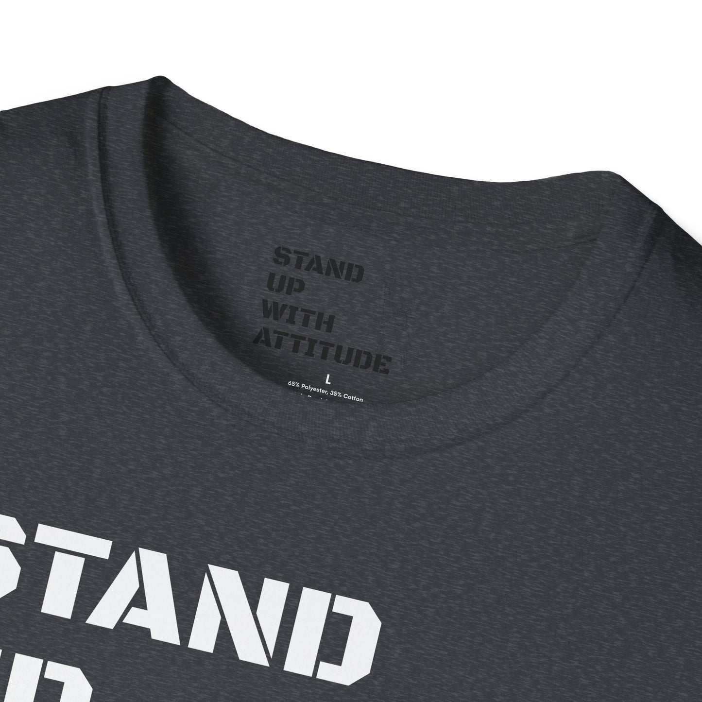 Stand Up With Liberty Justice Attitude in Green Softstyle T-Shirt