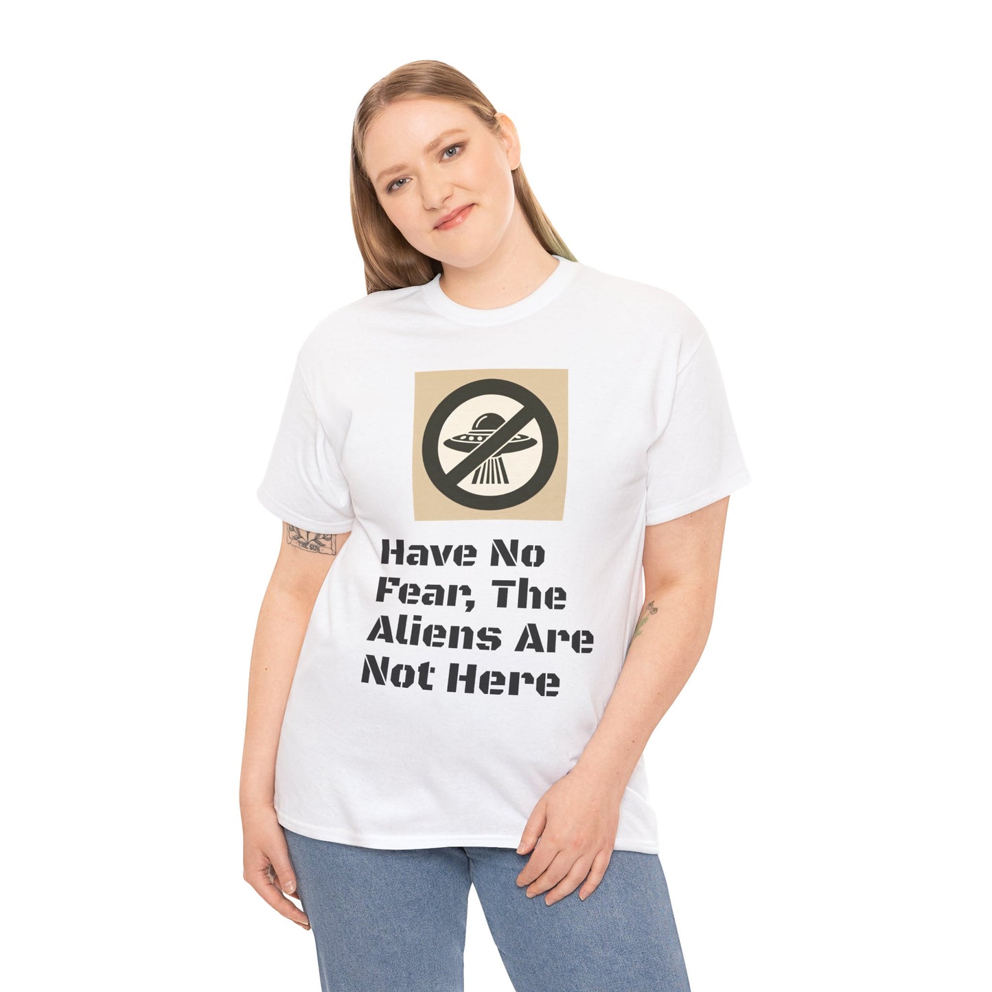 No Aliens Heavy Cotton Tee