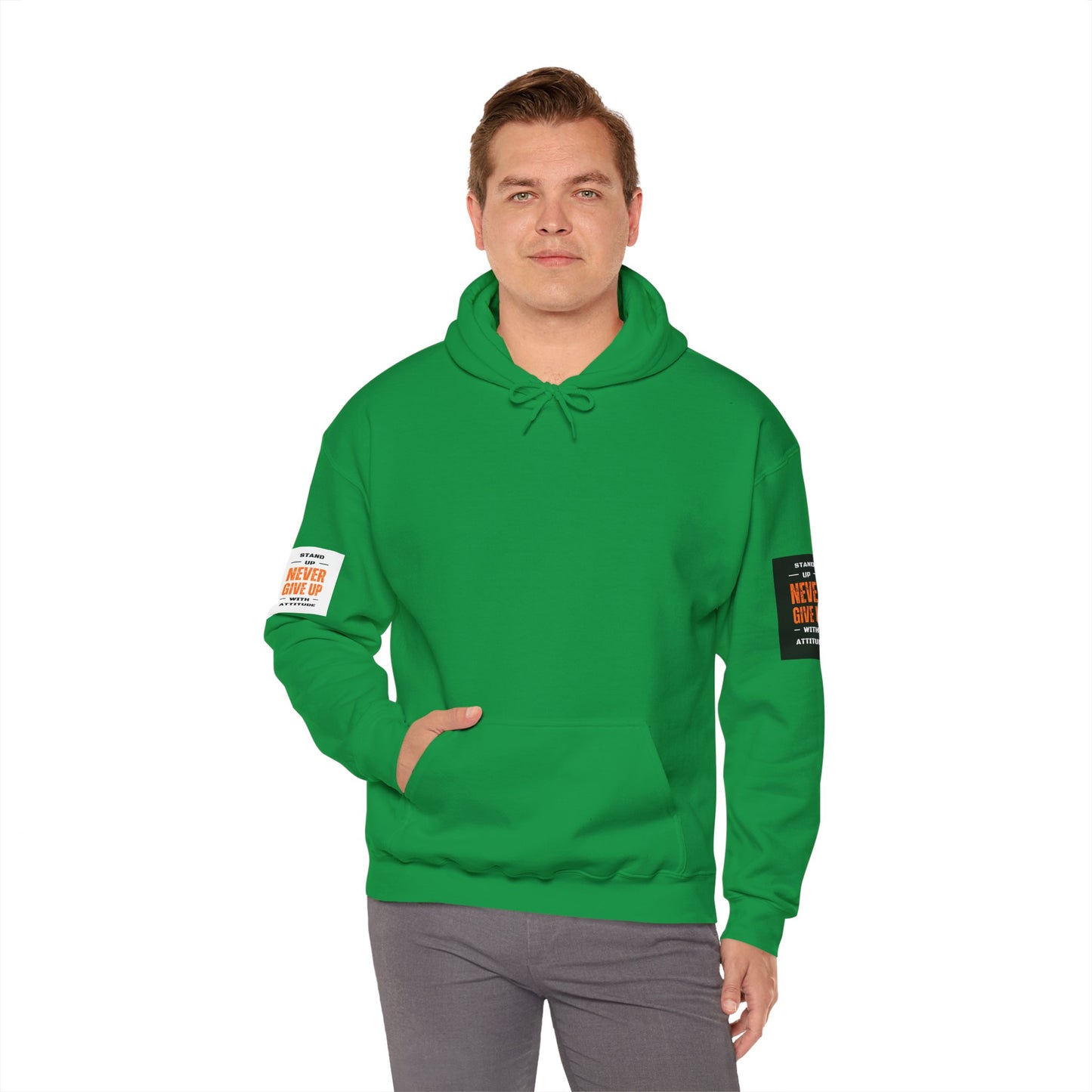 Stand Up Dual Arm Patch Heavy Blend™ Hooded Sweatshirt