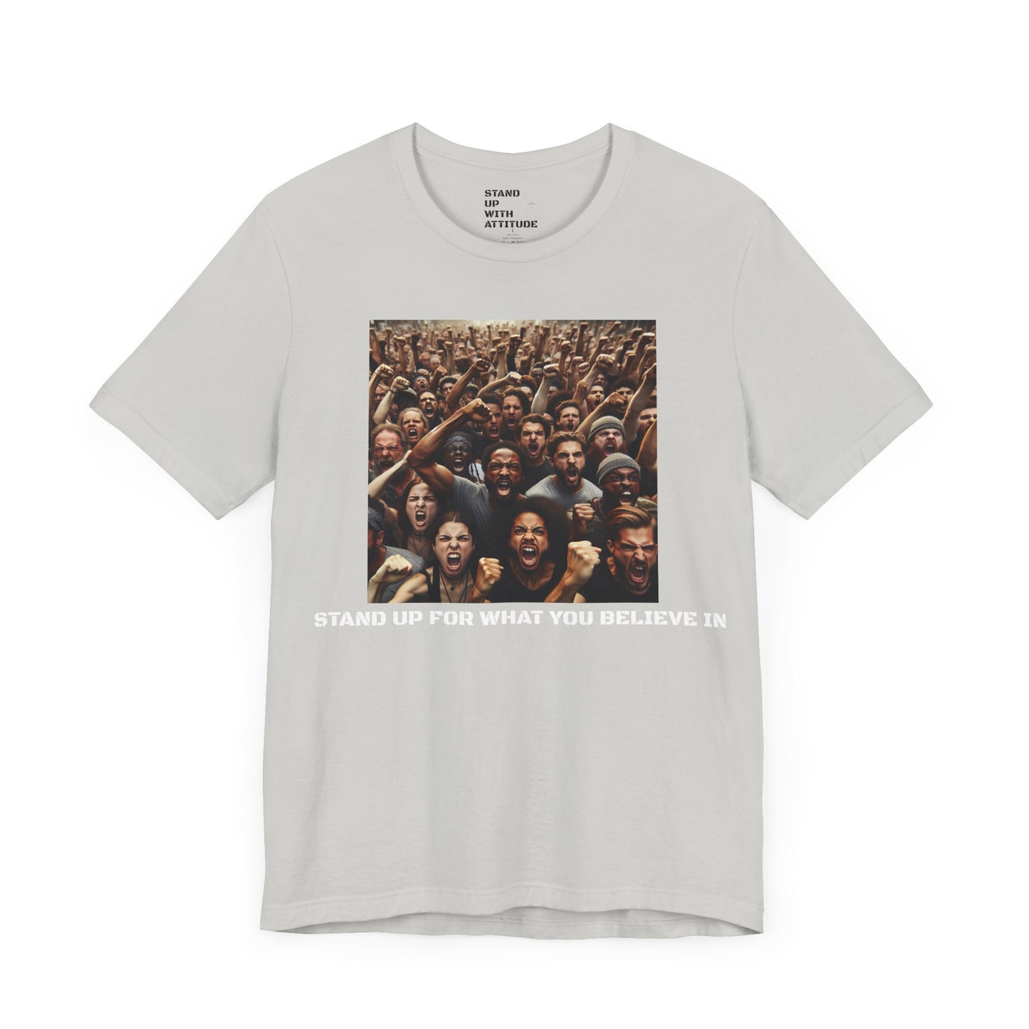 A Crowd Standing Up For What They Believe In Short Sleeve Tee