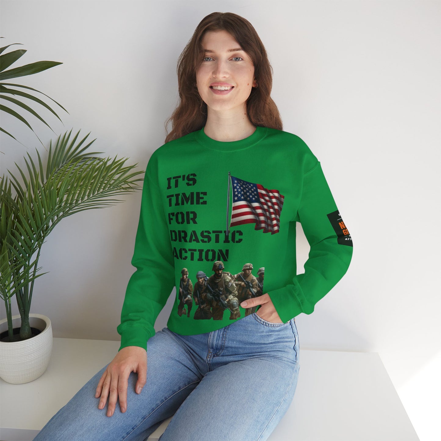 Time For Drastic Action Heavy Blend™ Crewneck Sweatshirt