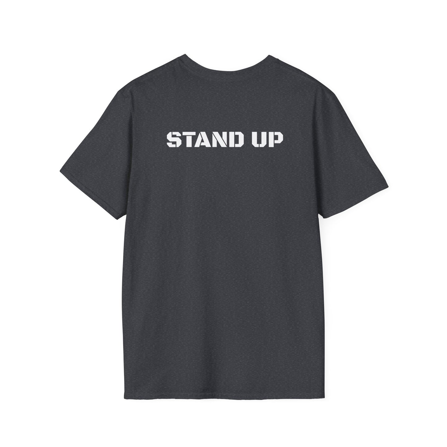 Stand Up With Liberty Justice Attitude in Green Softstyle T-Shirt