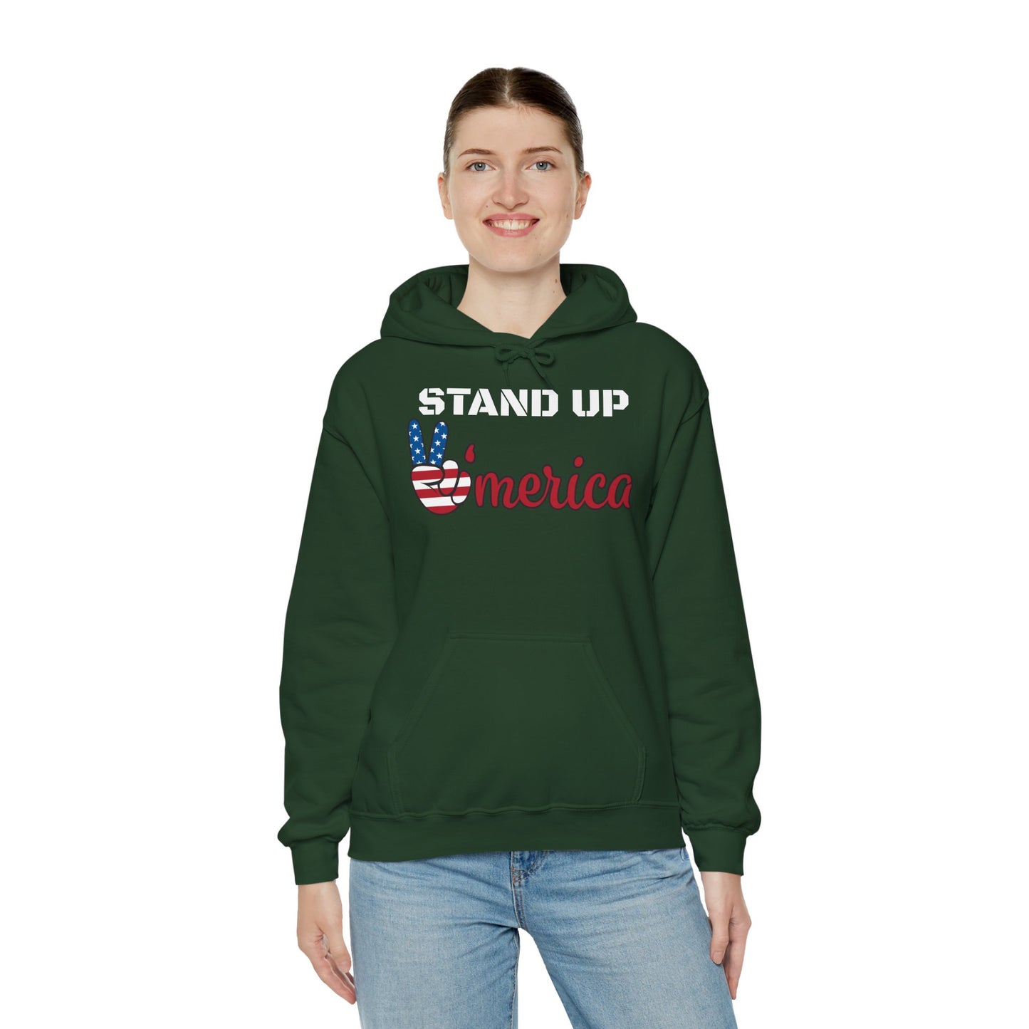 Stand Up America With Attitude Hooded Sweatshirt