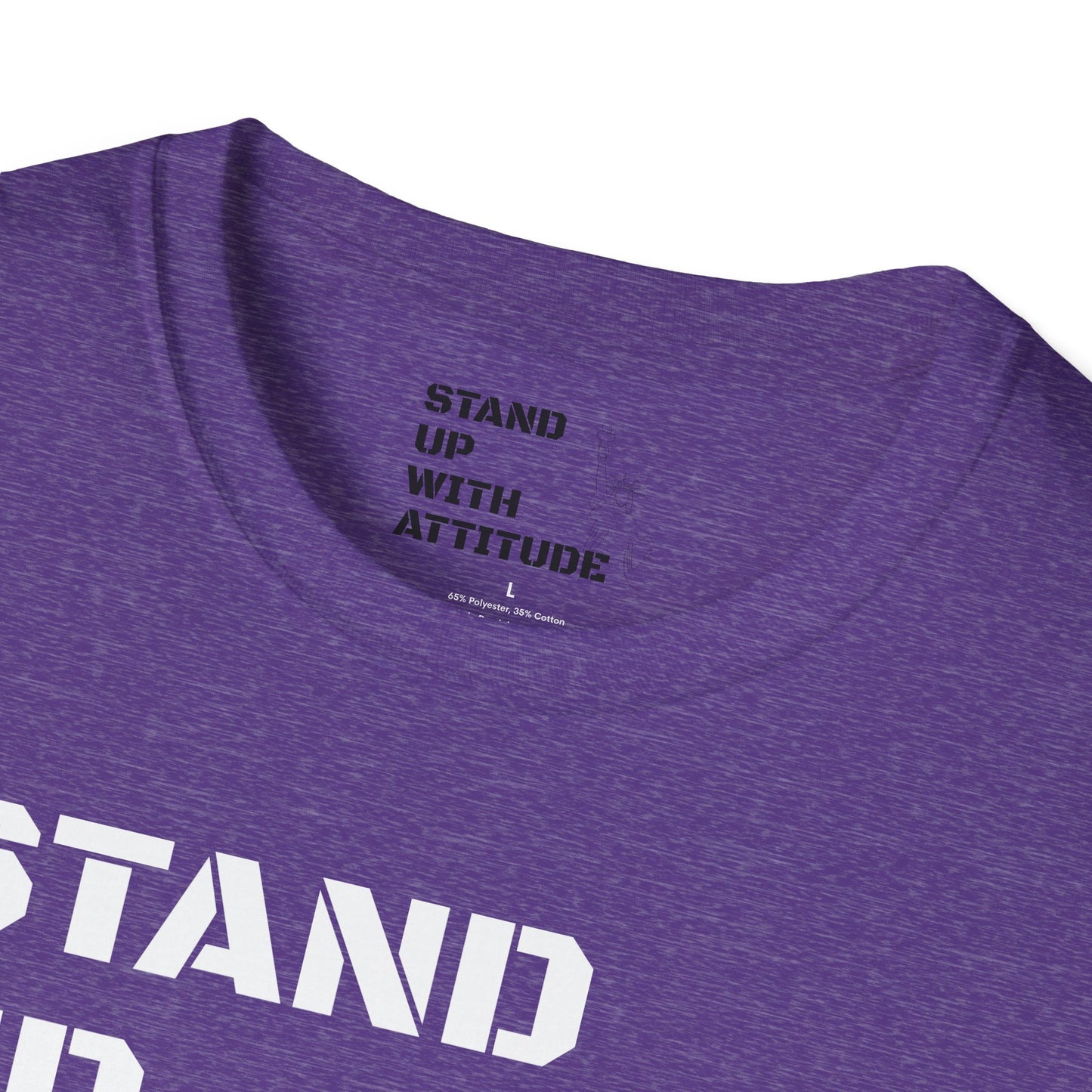 Stand Up With Liberty Justice Attitude in Green Softstyle T-Shirt