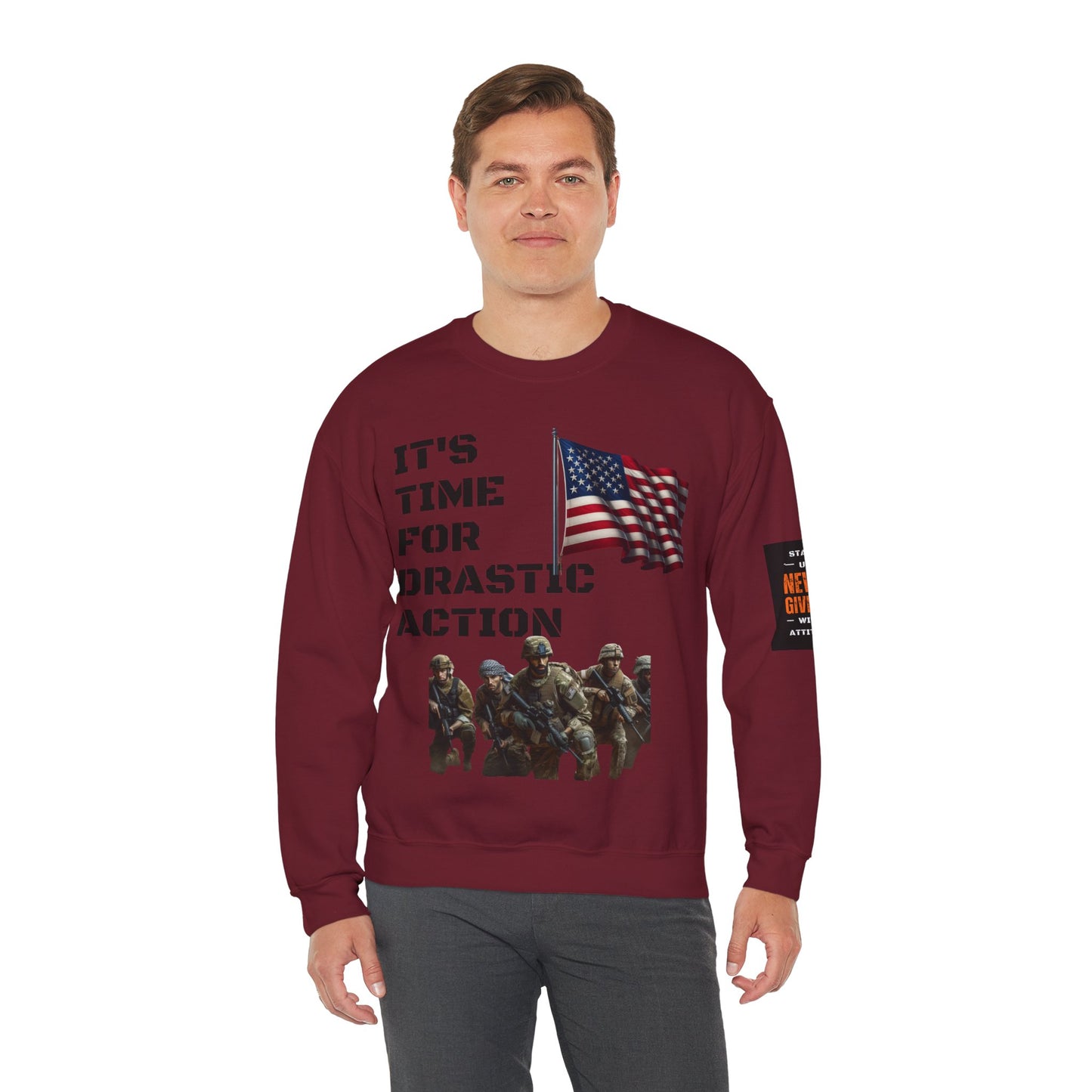 Time For Drastic Action Heavy Blend™ Crewneck Sweatshirt