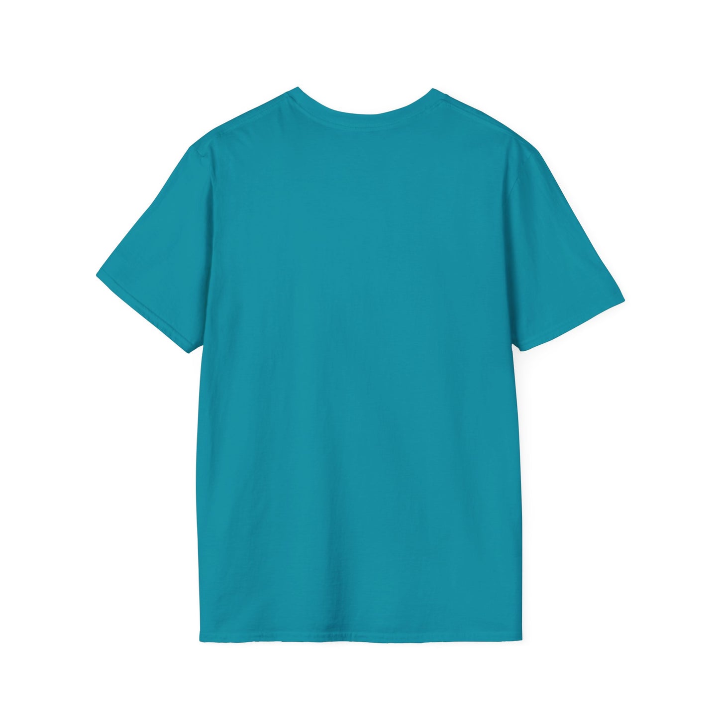 Crowd At Concert Cheering With American Flag And Fireworks Softstyle T-Shirt