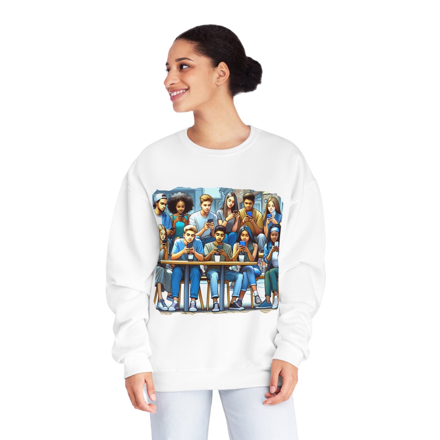 Teen Tech With Friends Crewneck Sweatshirt
