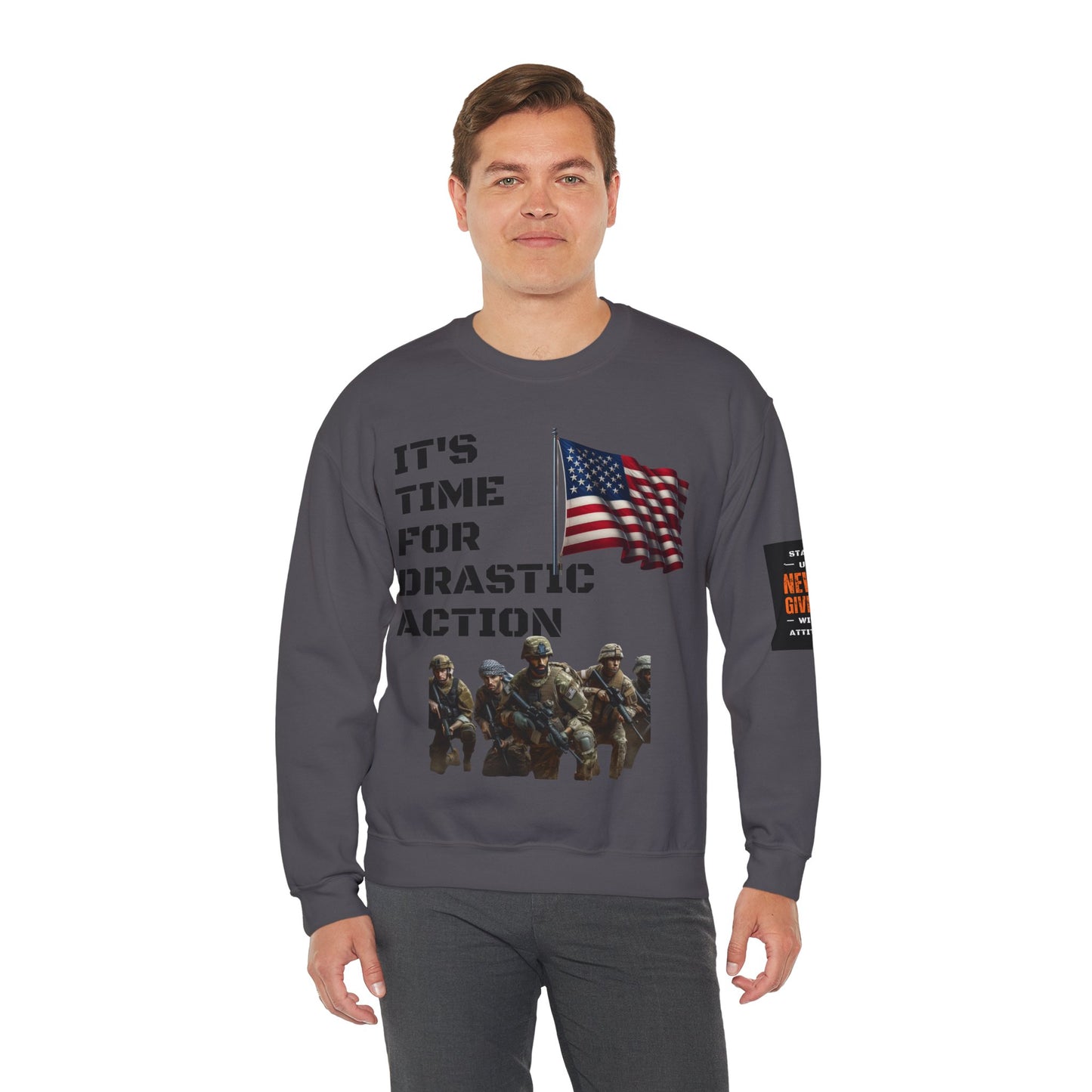 Time For Drastic Action Heavy Blend™ Crewneck Sweatshirt