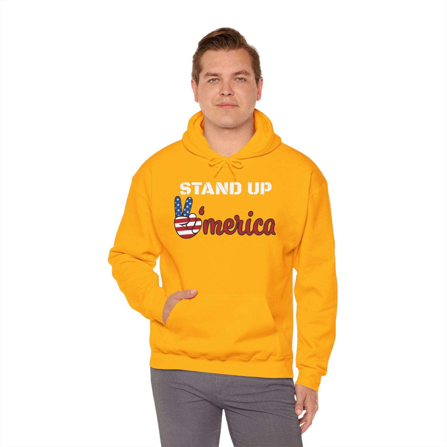 Stand Up America With Attitude Hooded Sweatshirt