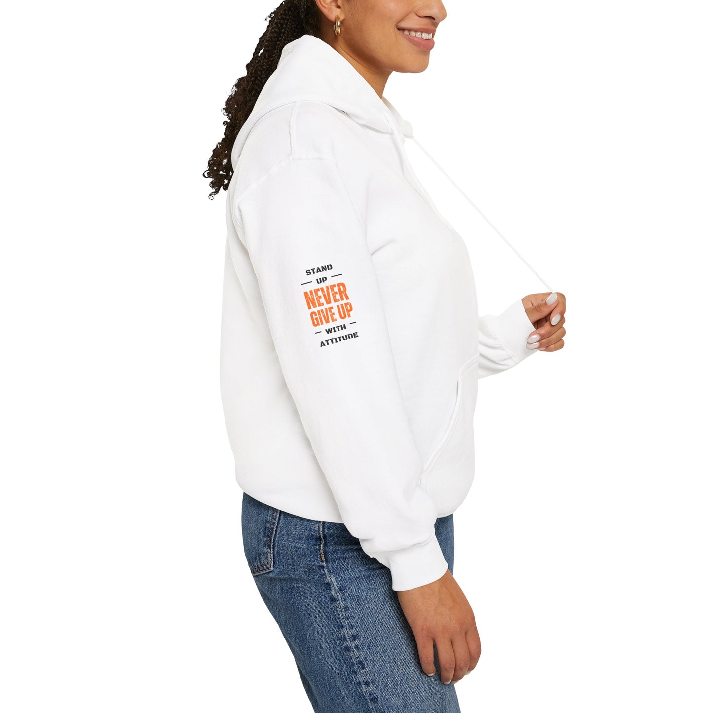 Stand Up Dual Arm Patch Heavy Blend™ Hooded Sweatshirt