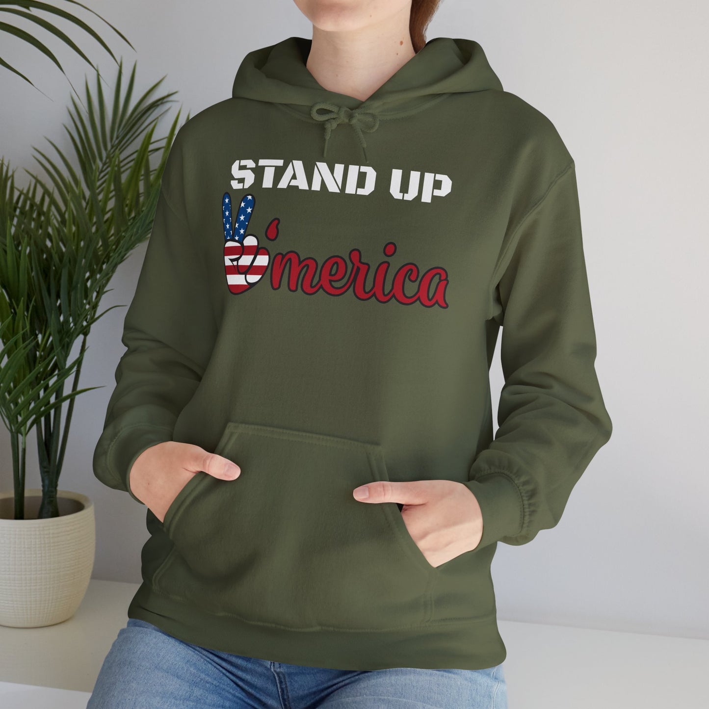 Stand Up America With Attitude Hooded Sweatshirt