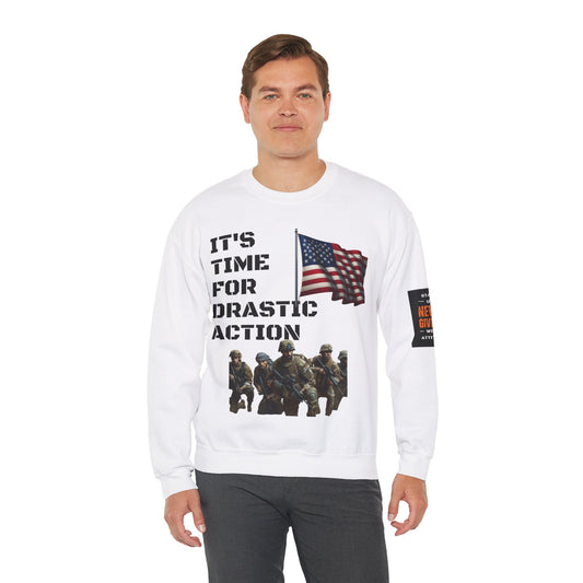 Time For Drastic Action Heavy Blend™ Crewneck Sweatshirt